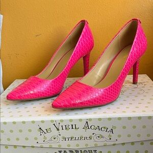 Michael Kors Hot Pink Pointed Toe Stiletto Pumps